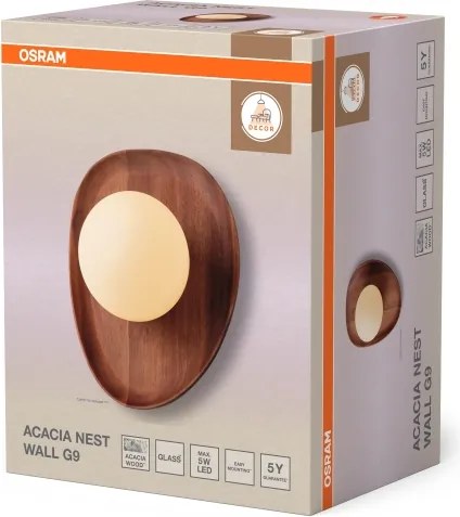Osram - ACACIA NEST fali lámpatest 1xG9/5W/230V akác
