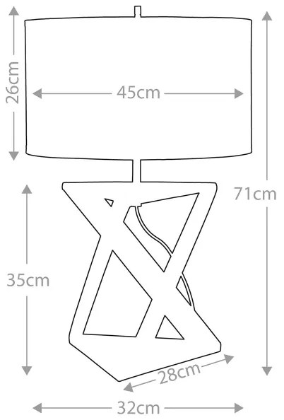 Elstead AEGEUS-TL - Asztali lámpa AEGEUS 1xE27/60W/230V