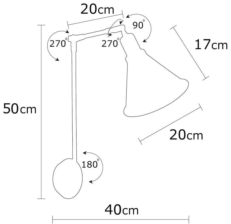 Aranyszínű fali lámpa ø 20 cm Chicago – Opviq lights