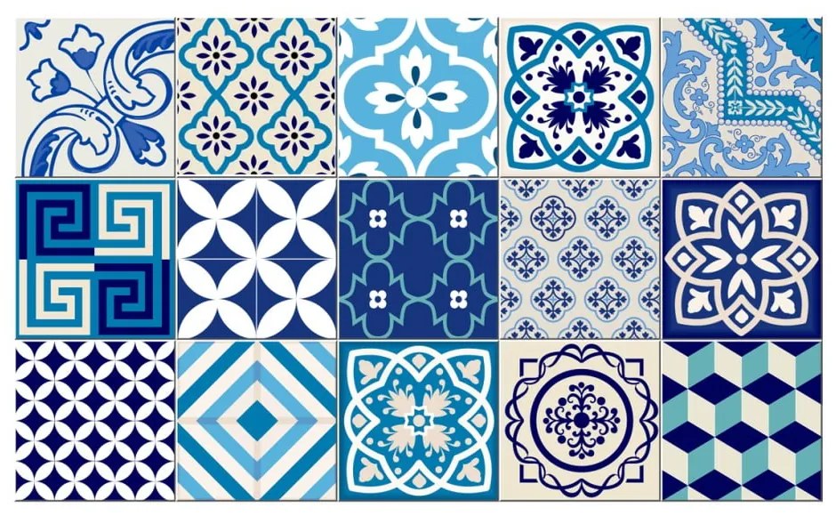 Seaside dekoratív matrica szett, 15 darab, 20 x 20 cm - Ambiance