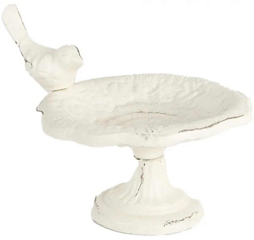 madáritató antikolt fehér fém madaras