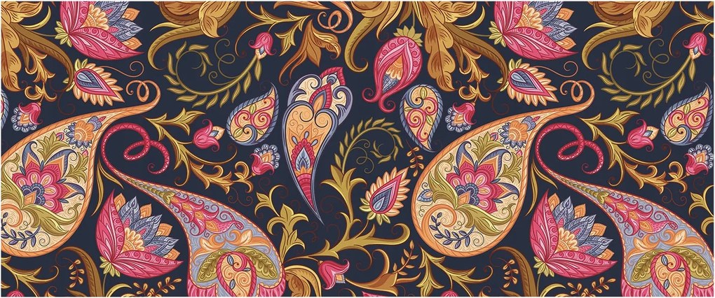 Dekoratív Fotótapéta Hálószobába Színes paisley 250x104