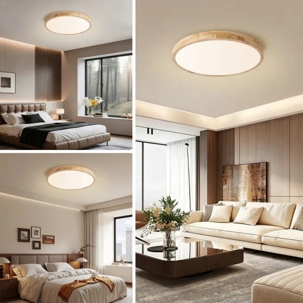 Brilagi - LED dimmelhető lámpatest WOODLINE LED/72W/230V 3000-6000K tölgy átm. 60 cm +távirányító