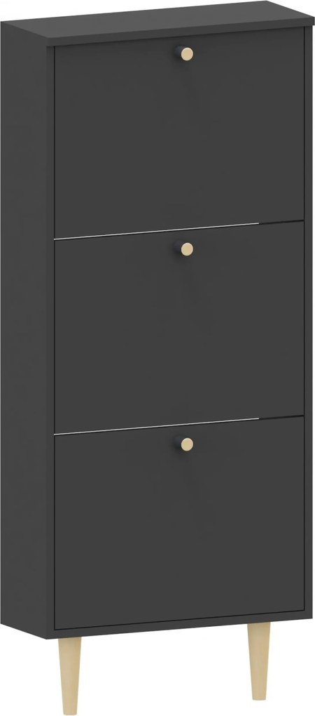 Behamo 530 cipősszekrény, fekete Ufc