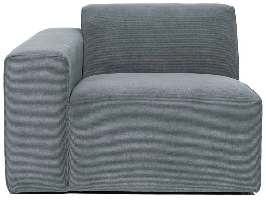 Szürke kordbársony kanapé modul (bal oldali) Sting – Scandic