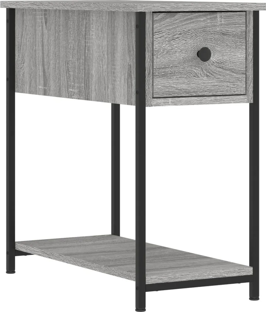 vidaXL szürke sonoma színű szerelt fa éjjeliszekrény 30x60x60 cm