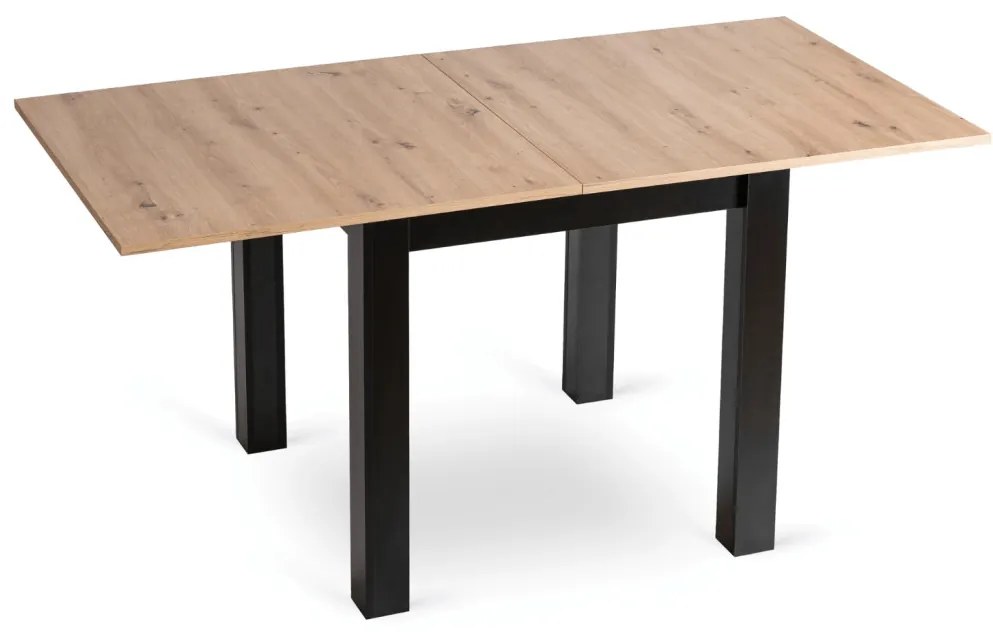 Étkezőszett MAX asztal 80–160 cm craft tölgy/fekete + 4 CHRIS szék fekete