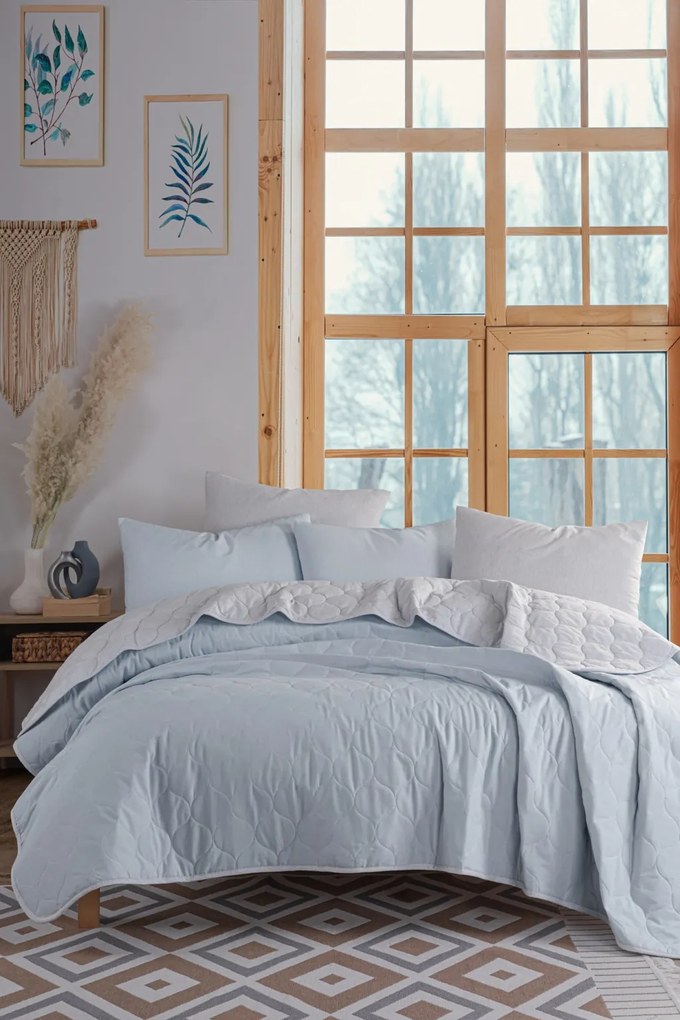 Solid - Light Blue, Grey