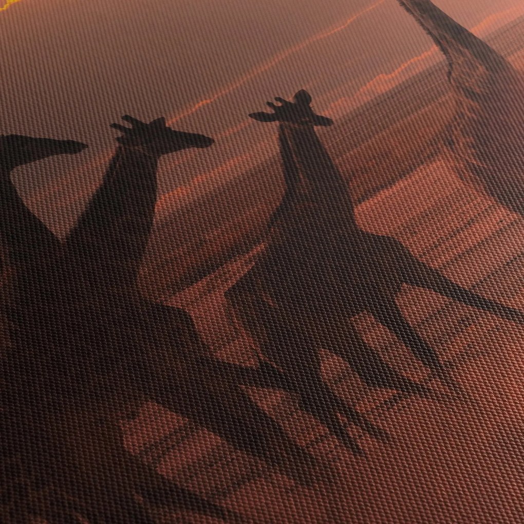 Kép - Zsiráfok az afrikai szavannán (120x50 cm)