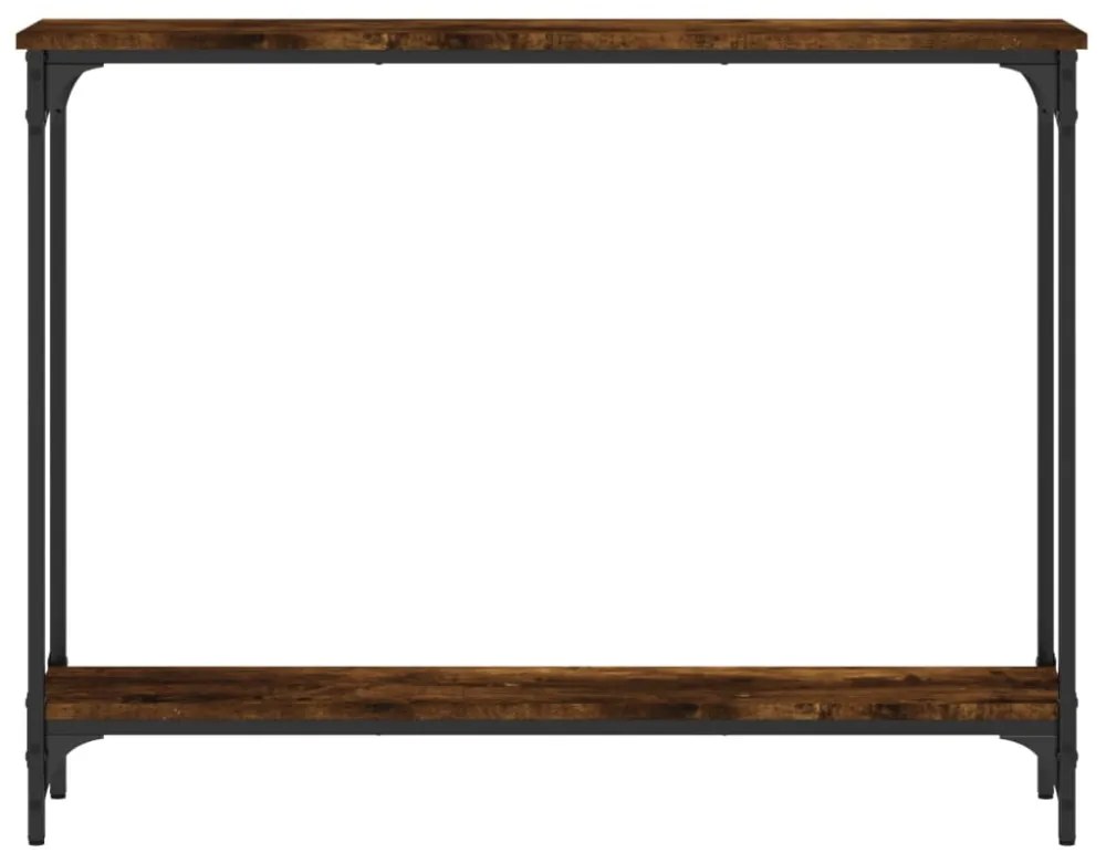 füstös tölgy színű szerelt fa tálalóasztal 100x22,5x75 cm