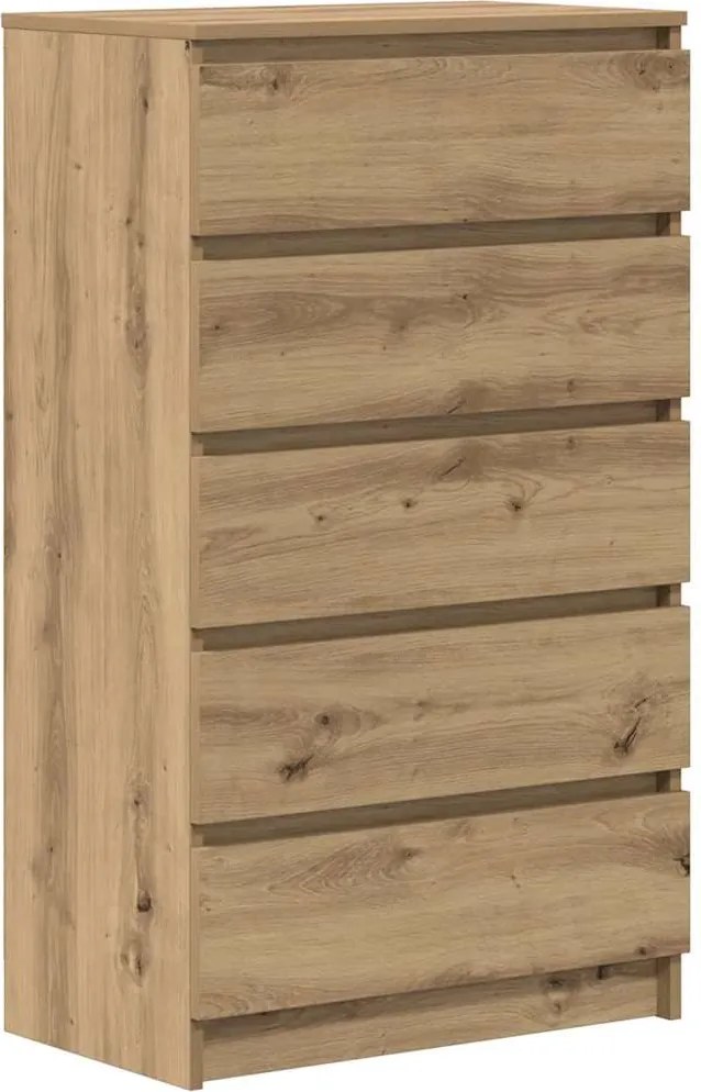 vidaXL kézműves tölgy színű szerelt fa fiókos szekrény 60 x 36 x 103cm