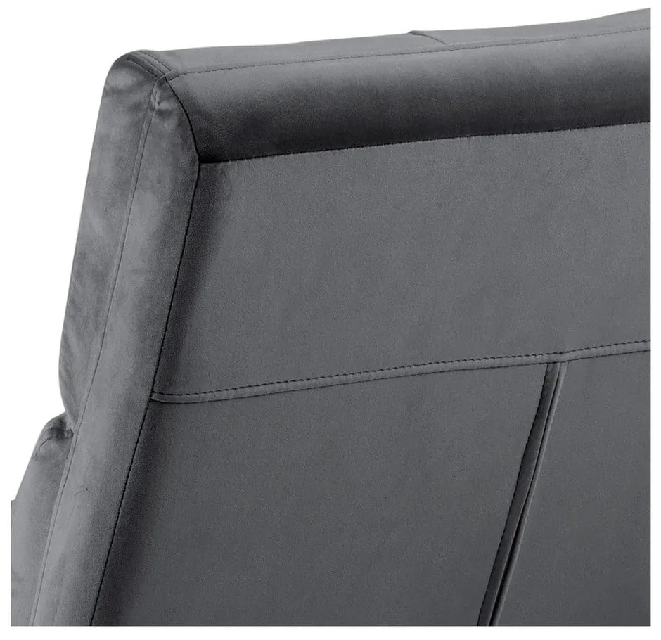 Szürke bársony fotel Alba – Actona