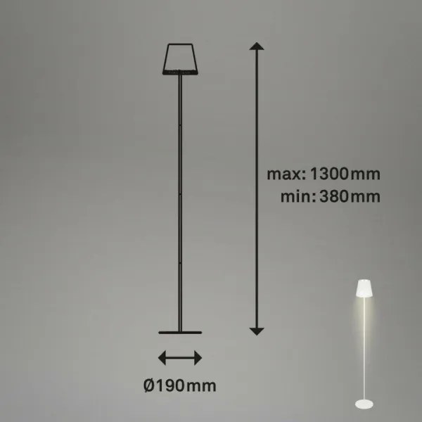 Briloner 1438016 - LED Dimmelhető érintős állólámpa LED/3,5W/5V 3000K 130 cm fehér