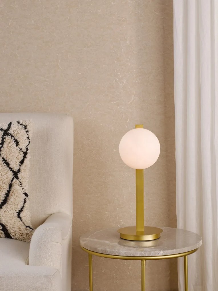 Dar Lighting modern asztali lámpa tauri fehér arany dartau4235