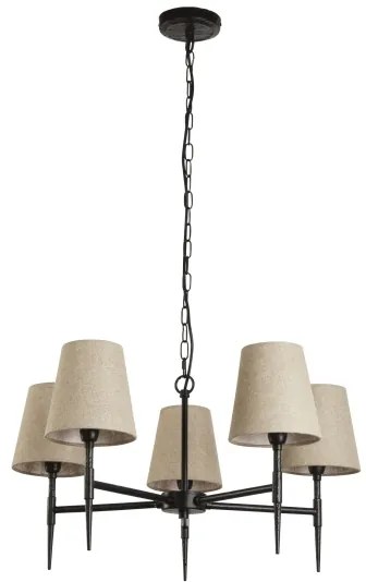 Searchlight 30690-5BK - Csillár láncon GOTHIC 5xE14/60W/230V fekete