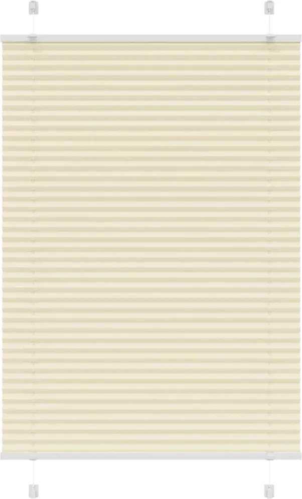 vidaXL pliszírozott redőny krém 85x100 cm szövetszélesség 84,4 cm