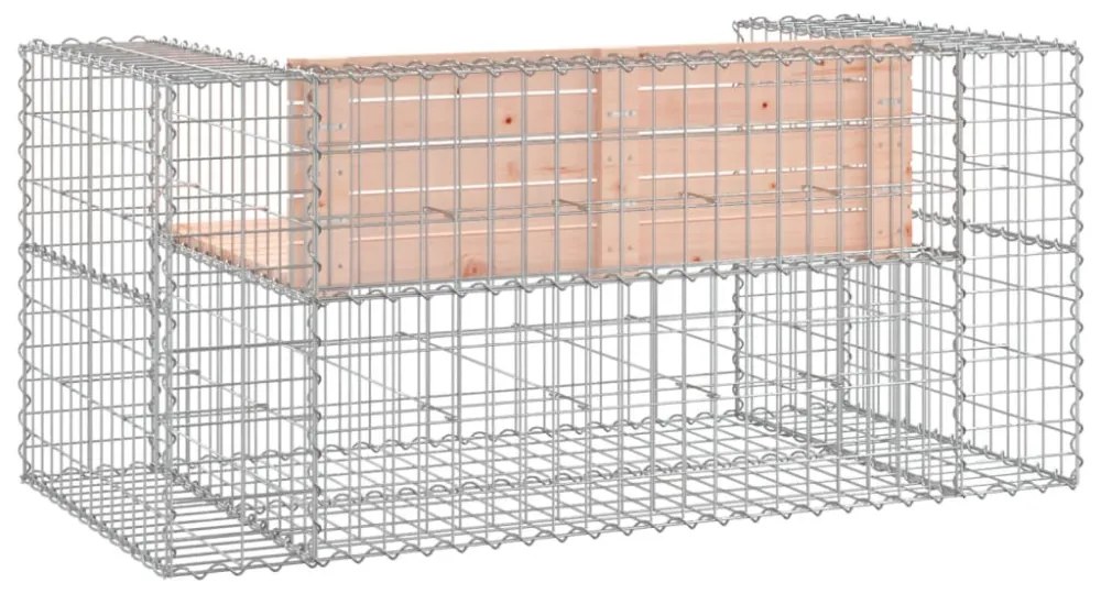 tömör duglászfenyő gabion kerti pad 143 x 71 x 65,5 cm
