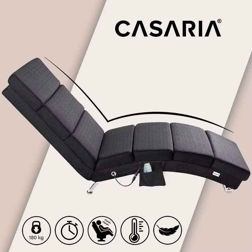 Casaria® London nyugágy masszázs- és fűtésfunkcióval - antracit