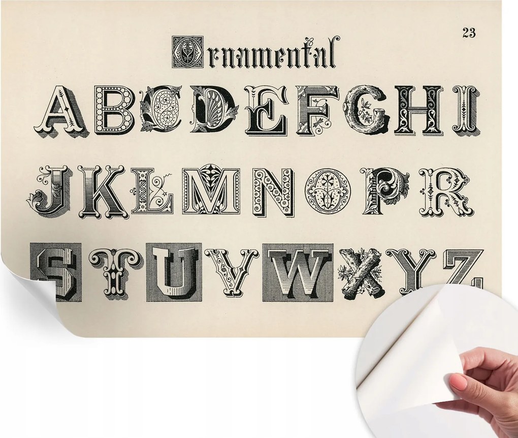 Matt öntapadós fotótapéta Falra Dekoratív betűk 104x70 cm