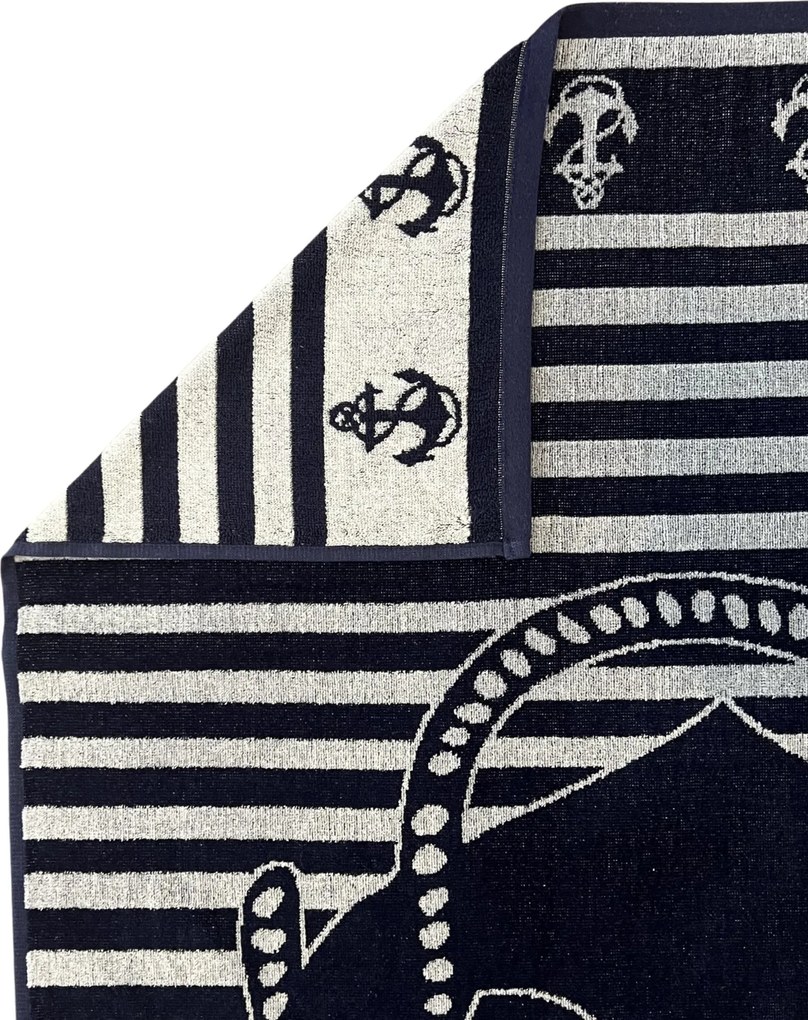 BAHIA Strandtörölköző matrózmintás 2. 165x90cm