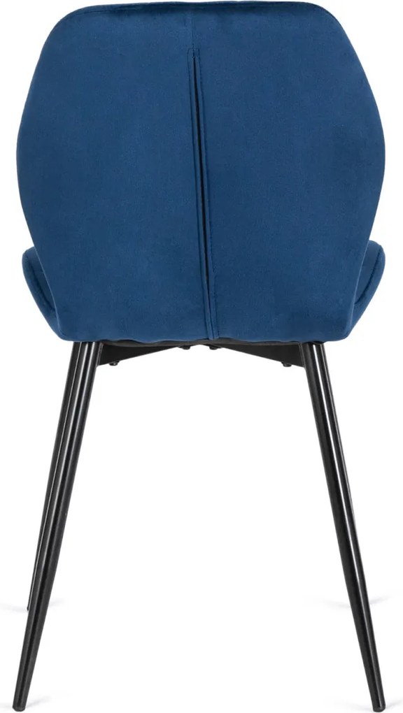 Szék sötétkék színben, bársony kárpittal. LUCKY
