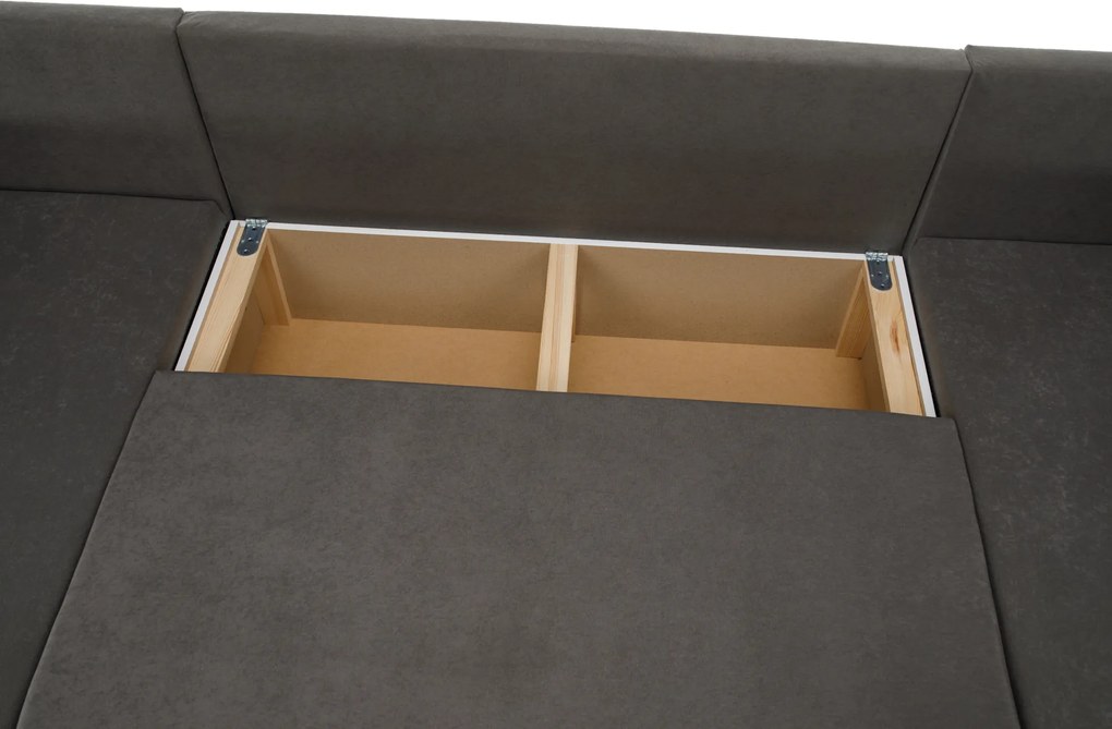 Univerzális ülőgarnitúra, szürke/fekete, PAULITA U