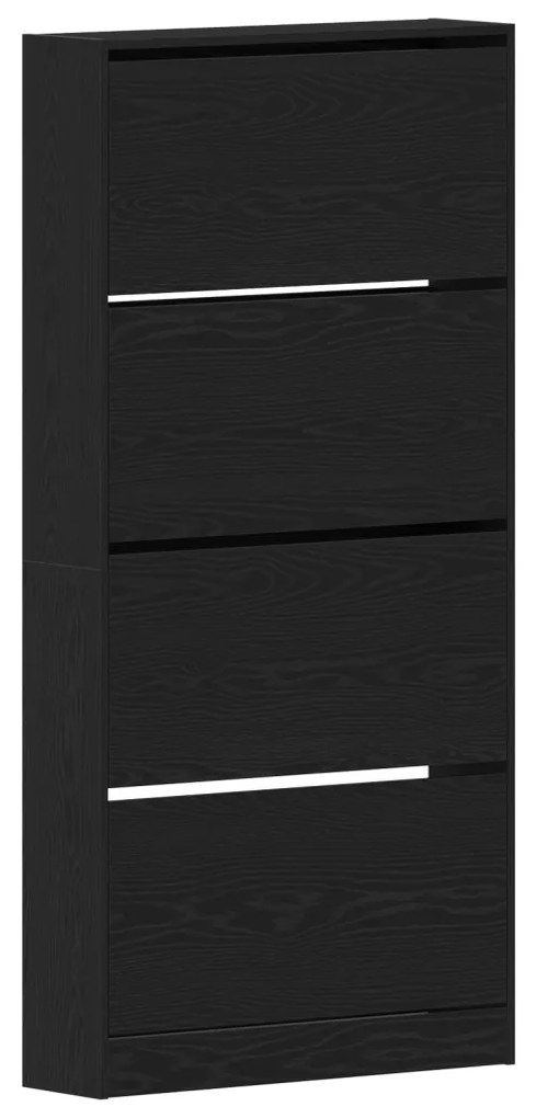 Cipőszekrény Fekete tölgy Műszaki fa 80 x 21 x 163.5 cm Tartós