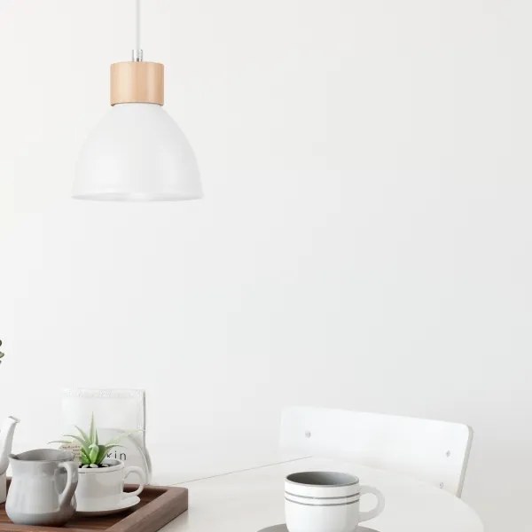 Csillár zsinóron NICO 1xE27/60W/230V fehér