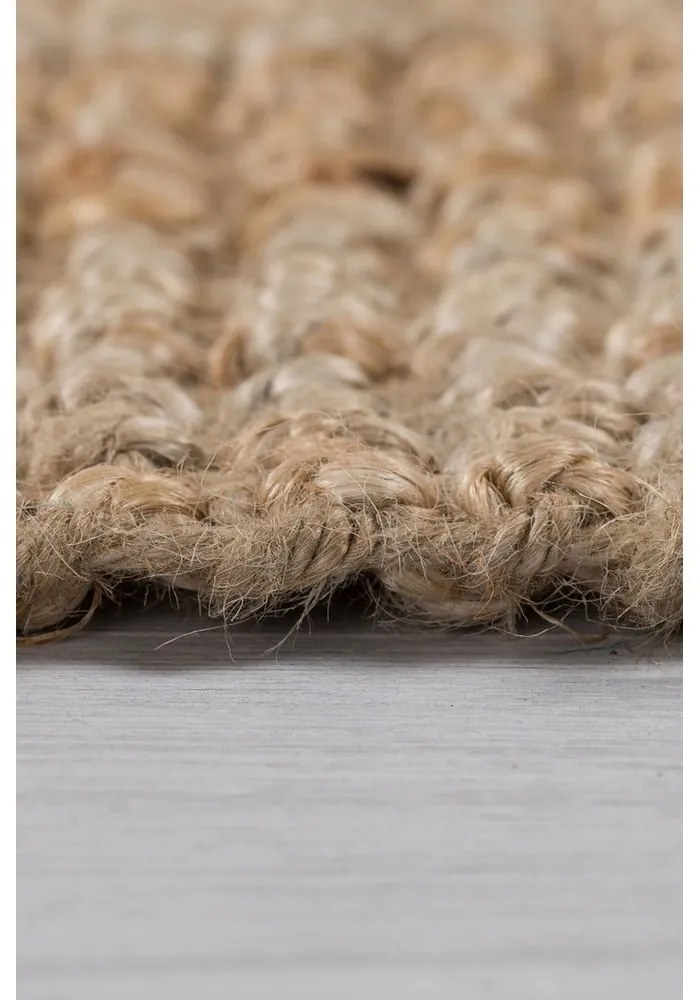 Natúr színű kézi szövésű juta futószőnyeg 60x300 cm Jute Boucle – Flair Rugs