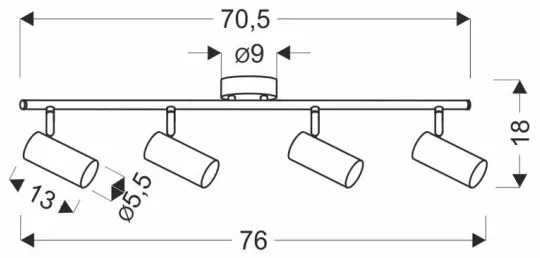 spotlámpa COLLY 4xGU10/15W/230V arany