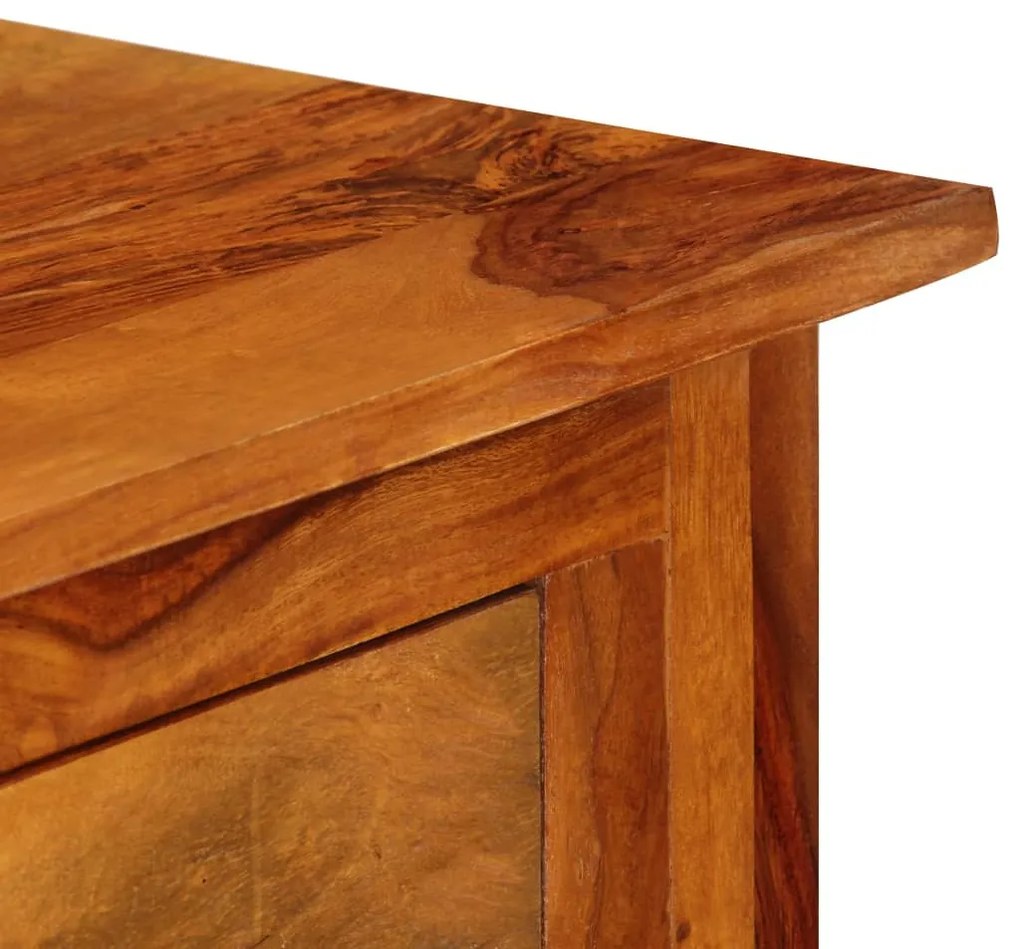 3 fiókos tömör fa tálalóasztal 110 x 30 x 80 cm