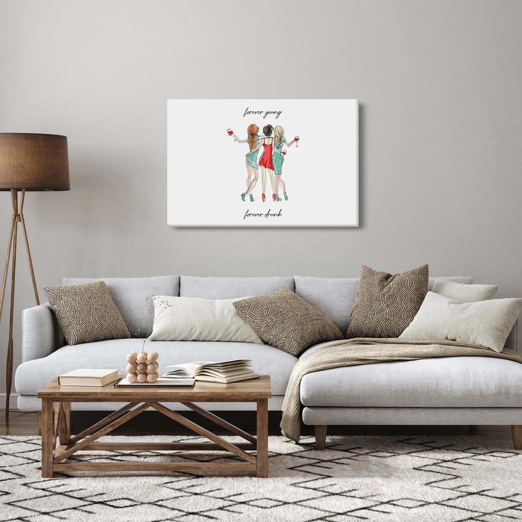 Kép - Örökké fiatal, örökké részeg (90x60 cm)