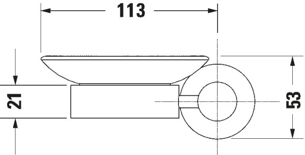Duravit 99174600 - Fali szappantartó D-CODE bal oldali matt fekete