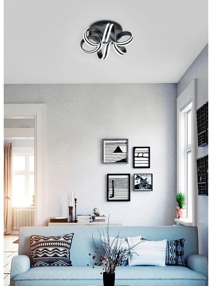 Fekete LED mennyezeti lámpa Carrera – Trio