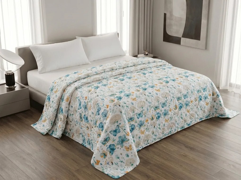 Ágytakaró ELIVINE fehér, 100% pamut Méret: 170 x 210 cm