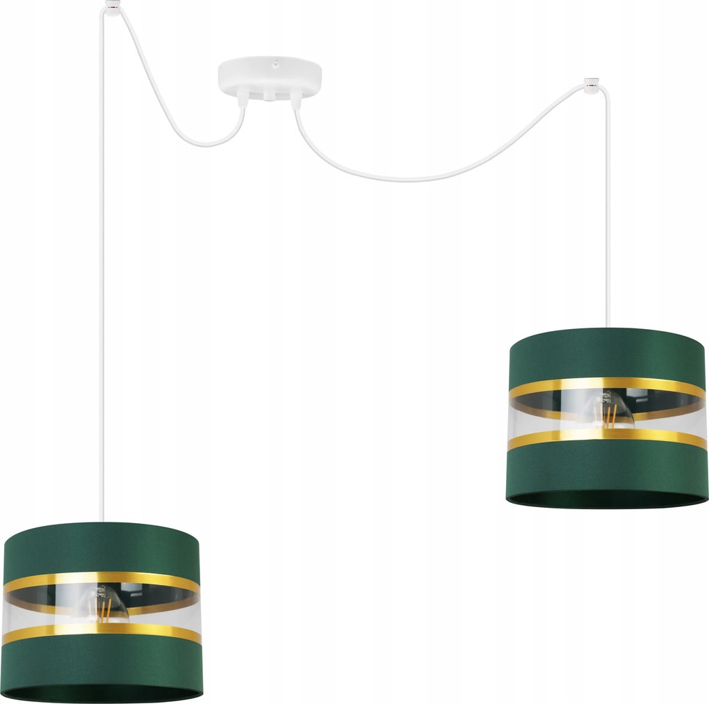 Mennyezeti Függőlámpa Pók Csillár Glamour Lámpabúra Arany Csíkos Zöld