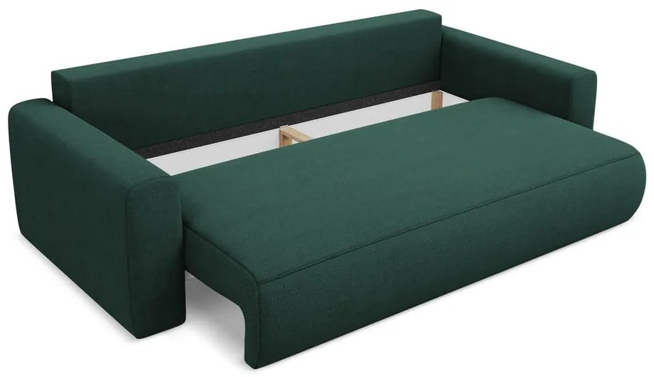 Zöld kinyitható-tárolóhelyes kanapé 238 cm Kapua – Makamii