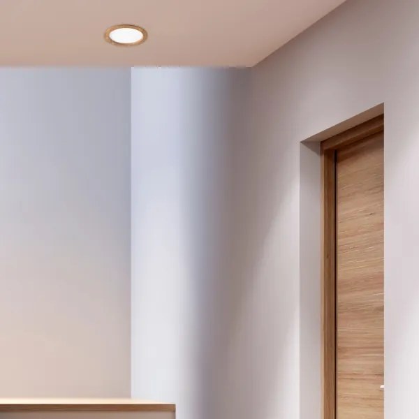 LED Beépíthető lámpa WOODY SPOT LED/23,5W/230V 4000K tölgy ø 23,5 cm