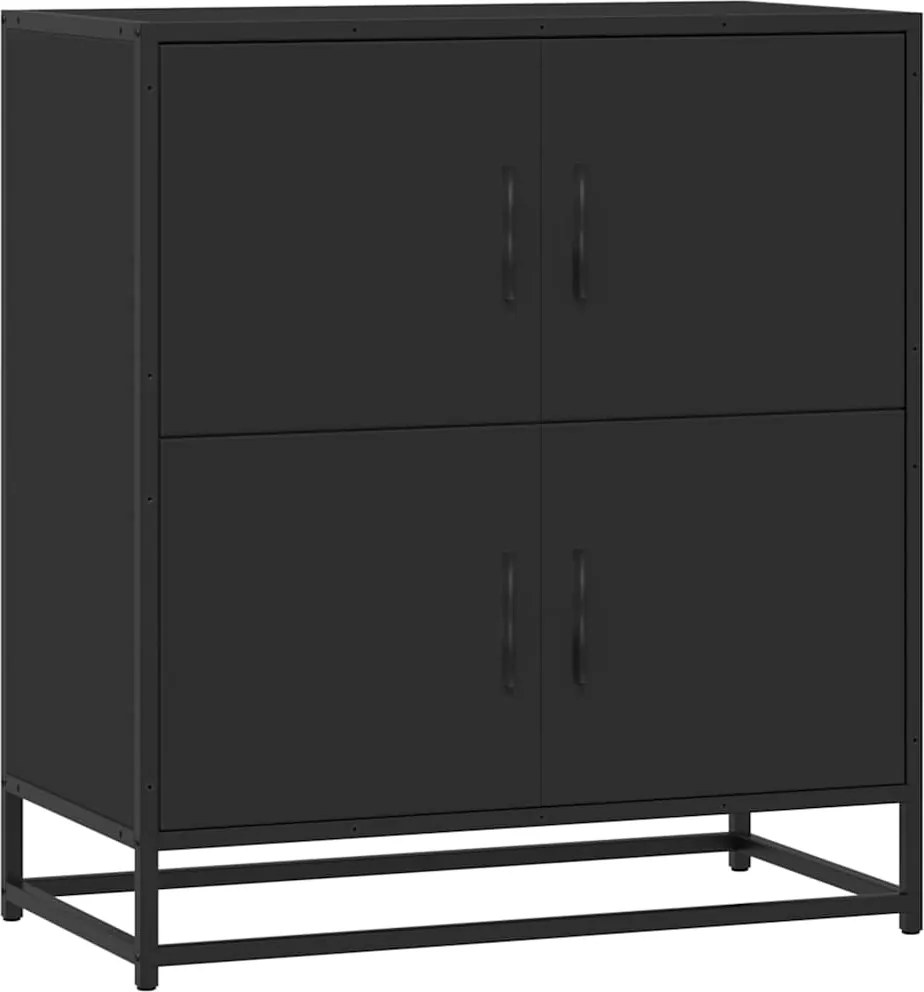 vidaXL Tálalószekrény Fekete 68x35x76 cm Engineered Wood