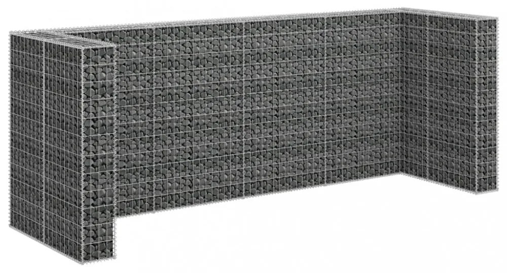 horganyzott acél gabionfal szemeteskukákhoz 320 x 100 x 120 cm