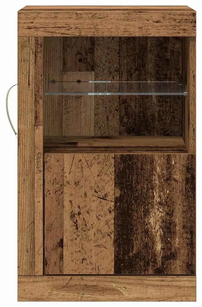 Oldalsó szekrény 2 pcs Régi fa 41 x 37 x 67 cm Faanyag