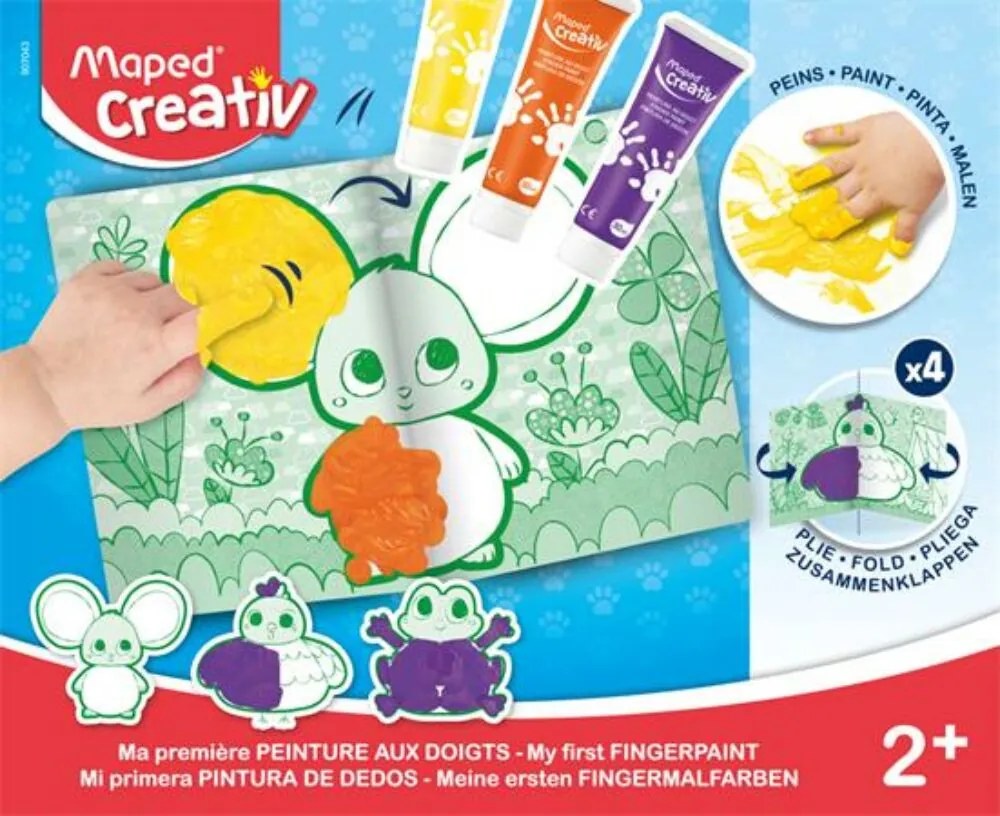 Kreatív készségfejlesztő készlet, MAPED CREATIV, Early age, ujjfesték (IMAC907043)