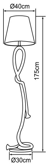 Brilliant - Állólámpa SAILOR 1xE27/40W/230V bézs/krém