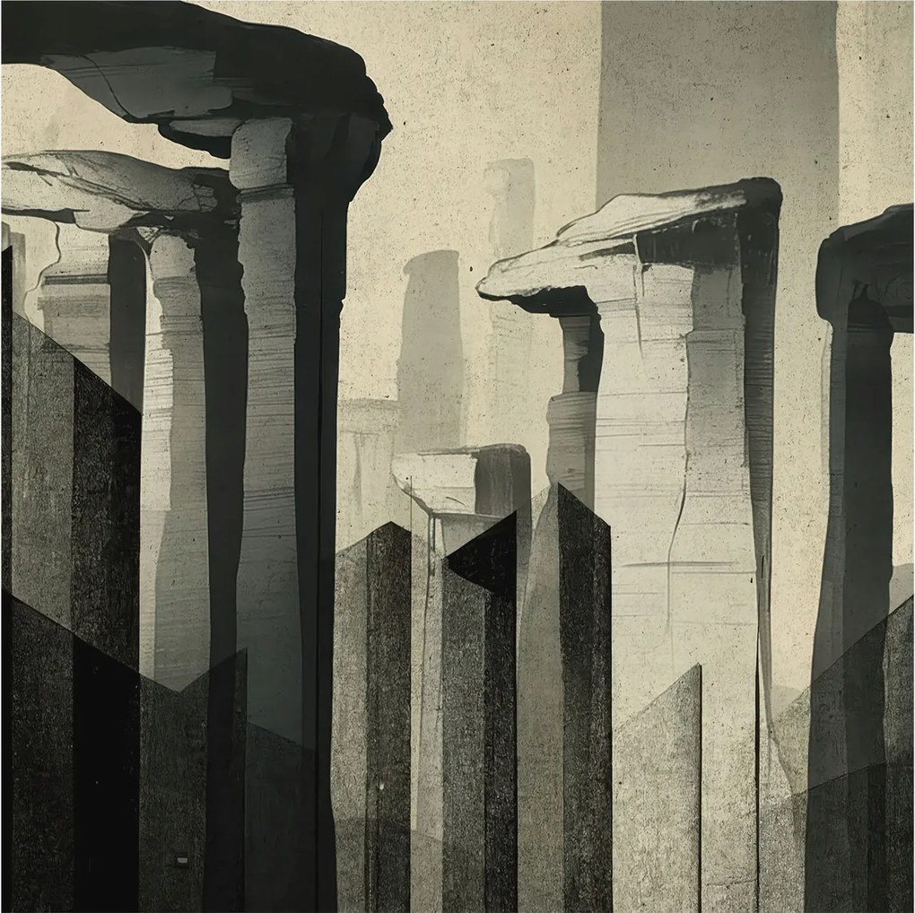 Flizelin tapéta Divatos 3D fali nyers építészet 250x250 ragasztóval