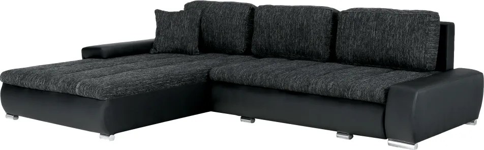 Ülőgarnitúra, fekete/fekete melír, TONIKS