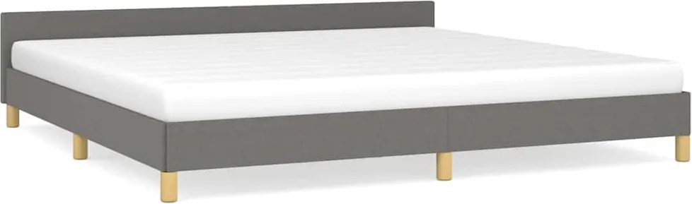 vidaXL sötétszürke szövet ágykeret matrac nélkül 200 x 200 cm