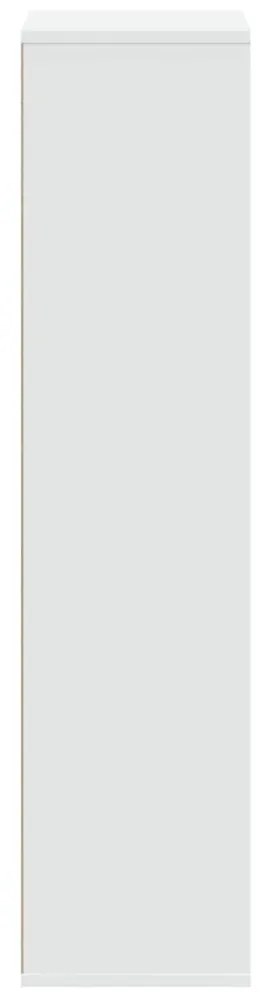 fehér szerelt fa könyvespolc 50 x 25 x 105 cm