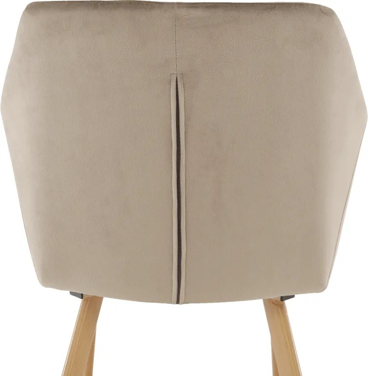 Szék, szövet Taupe szürke-barna/bükk, ODOVEL