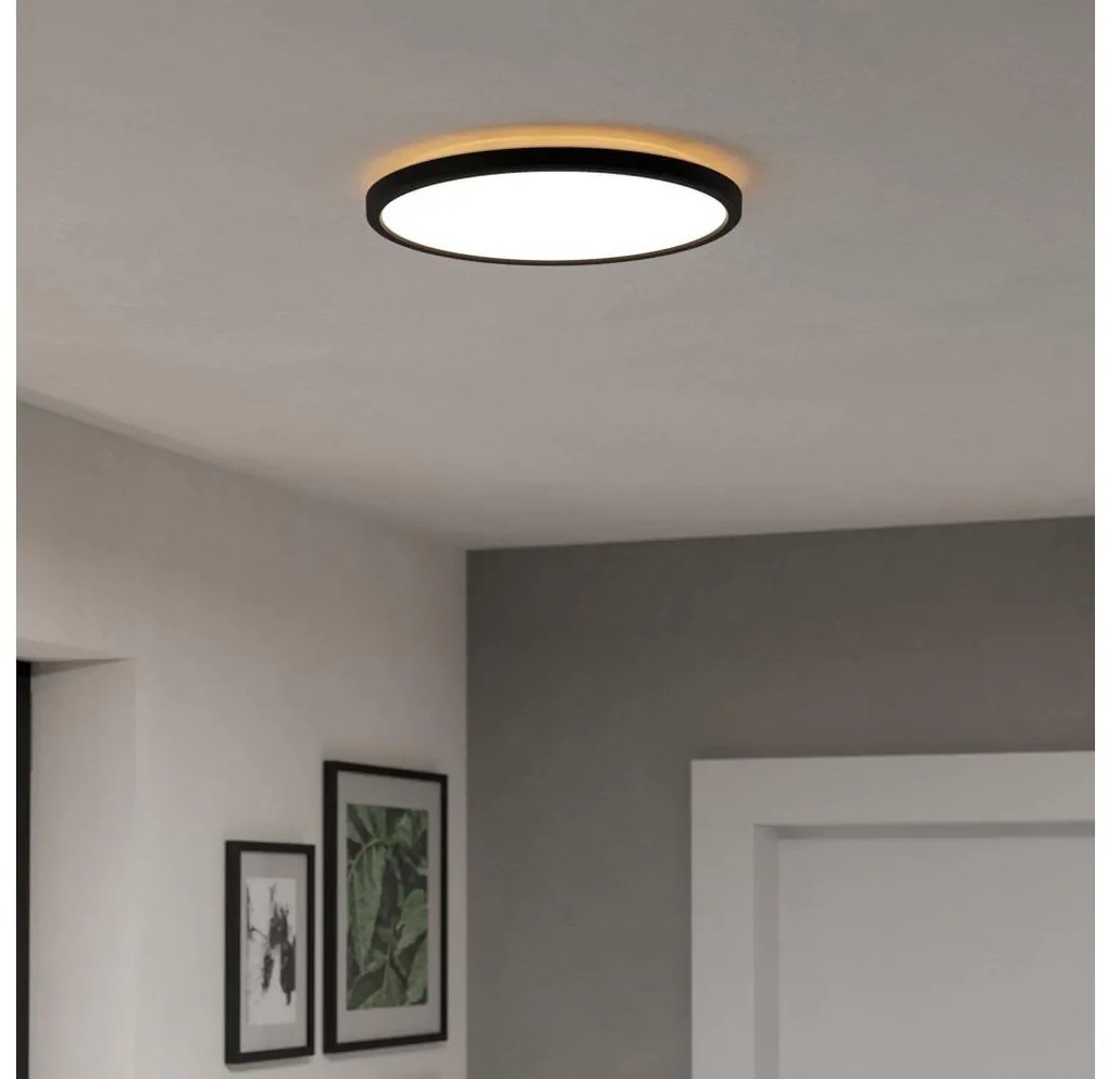 Eglo Eglo 901438-LED Fürdőszobai mennyezeti lámpa ROVITO 13,9W/230V átm. 30cm IP44 fekete EG901438