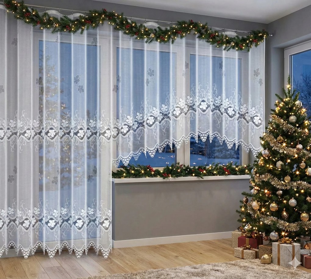 Erkély szett Erkély függöny szett Lengyel Gyártás Fehér kész függönyök